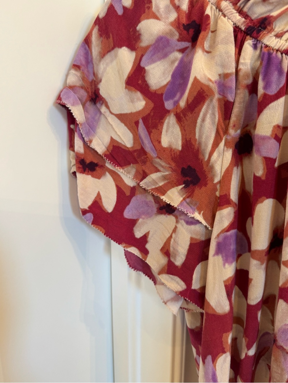 🌸 Rails Silk-Blend Floral Peasant Top - Picture 5 of 6